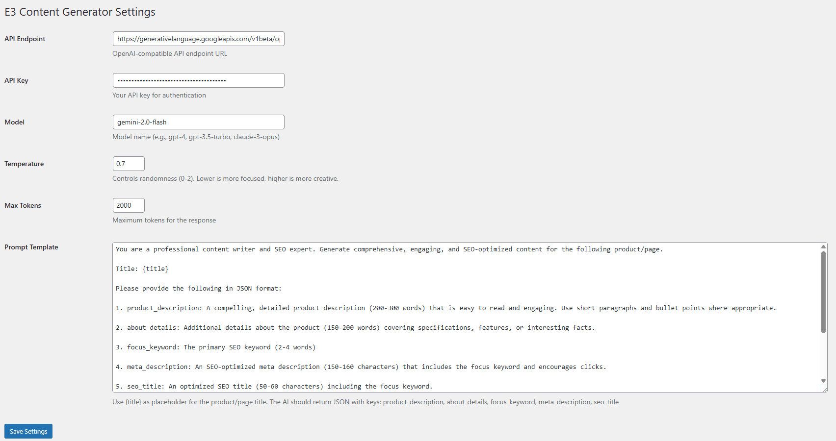 E3 Content Generator